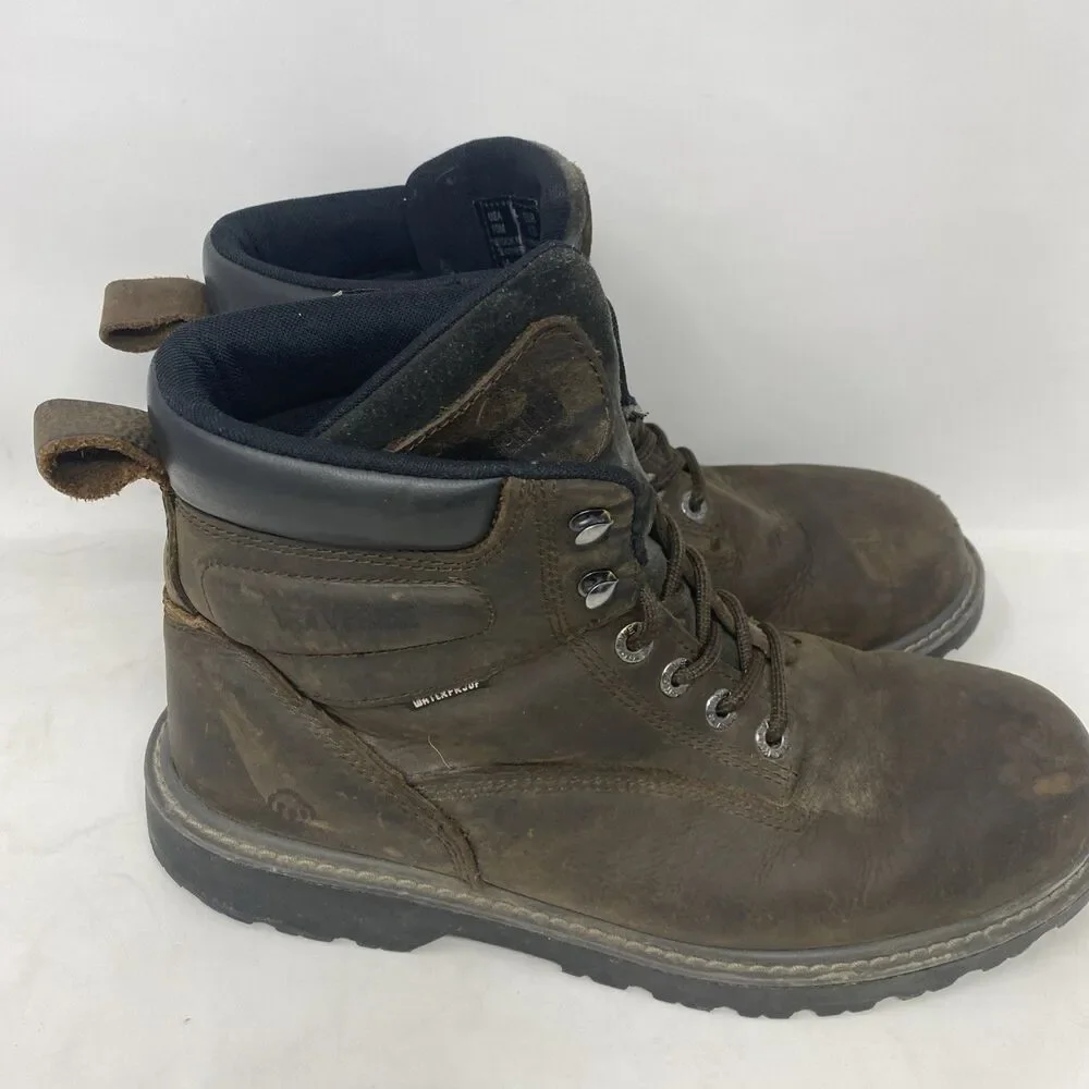 Wolverine Boots Mens Size 10M Brown Leather Waterproof Ankle Work Lace Up W10643